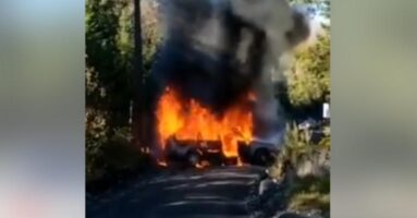 Delincuentes queman vehículo luego de perpetrar asalto en Molco