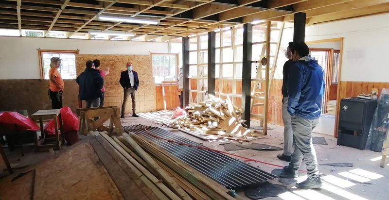 Avanzan obras de construcción del proyecto Mejoramiento Sede Unión Comunal de Adultos Mayores - Red Informativa