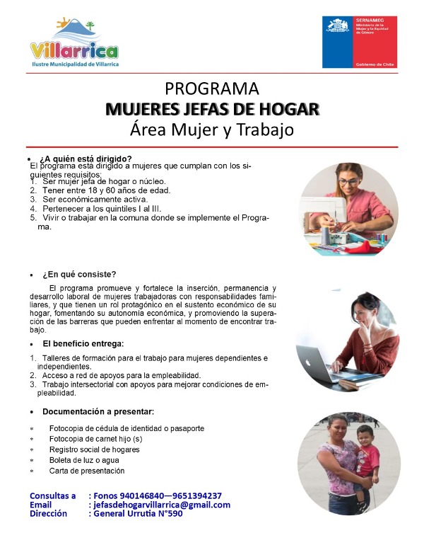 Programa Jefas de Hogar abre postulaciones en Villarrica - Red Informativa
