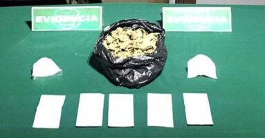 OS-7 sorprende a conductor con 500 gramos de marihuana elaborada y 100 gramos de cocaína