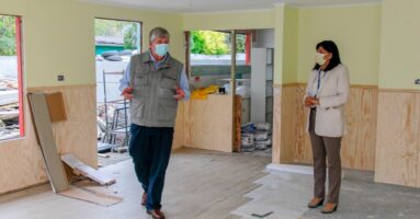 Alcalde Germán Vergara visitó avances del proyecto Conservación en Sala Cuna y Jardín Infantil Perün Rayen de Licán Ray