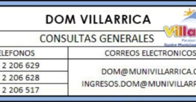 Atenciones vía telemática realiza Dirección Obras Villarrica
