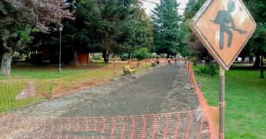 Obras de remodelación en Plaza de Armas de Villarrica