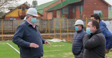 Nueva Cancha de Pasto Sintético de Ñancul alcanza 70% de avance