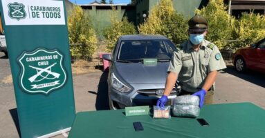 Carabineros del OS-7 Araucanía incautan más de 2.000 dosis de marihuana en control carretero: conductor intentó darse a la fuga