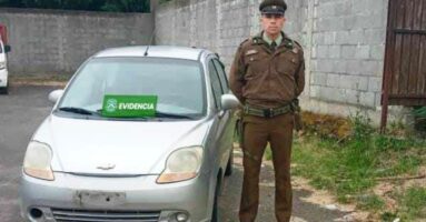 Carabineros de Loncoche recuperó auto robado en Villarrica