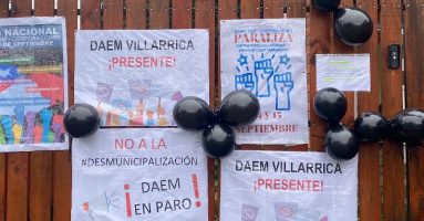Departamento de Educación Municipal de Villarrica se suma al paro nacional