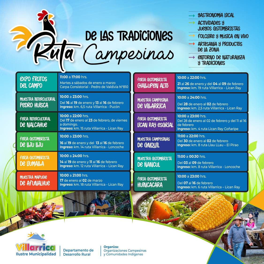 Este martes 14 de enero se inicia la Ruta de las Tradiciones Campesinas 2025 en Villarrica 3 Este martes 14 de enero se inicia la Ruta de las Tradiciones Campesinas 2025 en Villarrica - Red Informativa