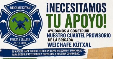 Brigada de Bomberos Weichafe Uütxal de Chesque inicia campaña para construcción de cuartel provisorio